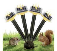Lot de 4 répulsifs solaires Anti-Taupes - Répulsif Contre Les Taupes - Répulsif Contre Les campagnols - Répulsif à ultrasons - Répulsif Solaire Contre Les Taupes