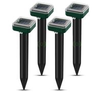 Lot de 4 Répulsifs Solaires Anti-Taupes, Répulsif Ultrasons à Anti Taupes, Répulsif Contre Les Taupes, Efficace Contre Les Contre Taupes, Campagnols, Serpents et Autres Animaux pour Jardin Cour
