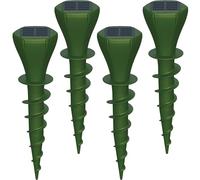 Lot de 4 répulsifs solaires contre les taupes, appareil dissuasif avec moteur vibrant et perceuse en spirale, étanche IP65, pour pelouse, jardin, cour, parasites, campagnols, marmotte et serpents