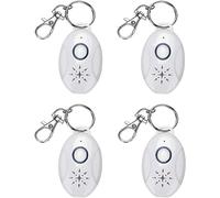 Lot de 4 Répulsifs Ultrasons USB, Anti Puces Tiques Moustiques, Protection Portable 3 m, Rechargeable 5 Jours, sans Produit Chimique, pour Chiens Chats et Extérieur