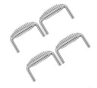 Lot de 4 ressorts de poignée de barbecue résistants à la rouille en acier inoxydable de 15,2 cm - Poignée conique ergonomique pour barbecue, poêles, poêles à granulés, porte de cheminée