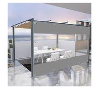 Lot de 4 rideaux de pergola imperméables pour extérieur, faciles à installer et à enlever, en tissu transparent pour pavillons en bois, 4 x 3 m, idéal pour le soleil et l'intimité