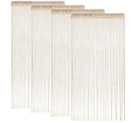 Lot de 4 rideaux de porte à fils, 200 x 95 cm, pailleté, moustiquaire pour porte, fenêtre, séparateur de pièce, moustiquaire, pour mariages, restaurants