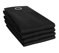 Lot de 4 rideaux occultants à œillets 140 x 180 cm - Noir