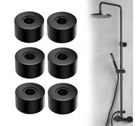 Lot de 4 robinets de douche rosaces noires pour tuyaux de radiateur, robinet de douche, robinet, radiateur, tuyau de chauffage, rosace pour tuyaux de radiateur, robinets et accessoires de douche