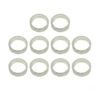 Lot de 4 rondelles de fourche de 10 mm de hauteur pour 28 à 6 mm de diamètre pour fourche de vélo, entretoises adaptées pour le réglage du guidon de vélo de route (transparent)