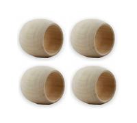 Lot De 4 Ronds De Serviette - Bois - A Décorer - 5 Cm De Diamètre