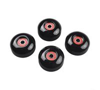 Lot de 4 roues de longboard 95A 52 x 32 mm en polyuréthane souple avec roulements ABEC-9 pour cruising de rue et skateboard en plein air (noir)