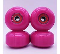 Lot de 4 roues de longboard souples 95A 52 x 32 mm avec roulements ABEC9 pour une conduite fluide et équilibrée (poudre)