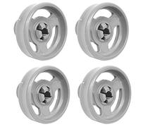 Lot de 4 roues de panier inférieur et axe de broche pour lave-vaisselle SMEG 767410199 35 mm