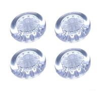 Lot de 4 roues de rechange d'exercice pour vélo, ouverture de montage de 7 mm/8 mm, roulettes mobiles en plastique pour équipement de fitness, roulettes de transport transparentes (49 mm/60 mm OD) (B)