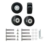Lot de 4 roues de rechange pivotantes en caoutchouc pour valise, 42 mm x 23 mm, pour chariot, roulements à rouleaux, kits de réparation