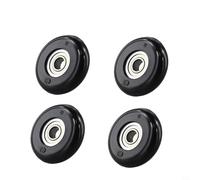 Lot de 4 roues de rechange pour rameur - Diamètre intérieur : 43 mm - Diamètre extérieur : 43 mm - Durable - Roulement à billes en acier - Montage facile - Pour rameurs et vélos d'appartement