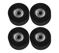 Lot de 4 roues de rechange pour siège de rameur, avec roulements en acier, 45 mm de diamètre, rouleaux en nylon pour rameur d'eau, équipement de fitness, noir