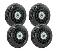 Lot de 4 roues de rechange pour valise, diamètre 75 mm, plastique haute résistance, pour la plupart des roues endommagées, noir
