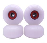 Lot de 4 roues de skateboard 52 x 32 mm 95a PU avec roulements ABEC-9 pour planches à double kick lisses Street Park pour Cruiser Set couleurs mélangées (D)