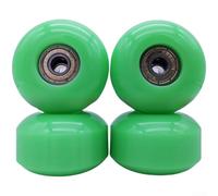 Lot de 4 roues de skateboard 52 x 32 mm 95a PU avec roulements ABEC-9 pour planches à double kick lisses Street Park pour Cruiser Set couleurs mélangées (R)