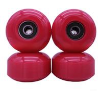 Lot de 4 roues de skateboard 52 x 32 mm 95a PU avec roulements ABEC-9 pour planches à double kick lisses Street Park pour Cruiser Set couleurs mélangées (H)