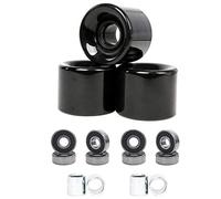 Lot de 4 Roues de Skateboard de 60 mm + roulements en Acier ABEC-9 et Roue d'écartement