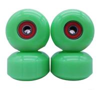 Lot de 4 roues de skateboard en polyuréthane 95a avec roulements ABEC-9 pour planches à double kick, couleur noire, lot de 4 roues durables et lisses de Street Park Performance Set (P)