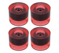 Lot de 4 roues de skateboard et longboard 60 x 45 mm Dureté 78A avec roulements ABEC 9 et entretoises pour cruiser et patinage de rue (rouge B)