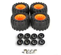 Lot de 4 roues de skateboard tout-terrain 76 x 45 mm avec géométrie optimisée pour plus de confort sur les sentiers et les parcs (noir)