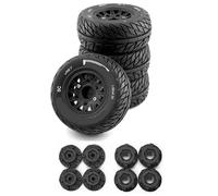 Lot de 4 roues hexagonales pour pneus de camion Traxxas Slash Arrma Slash Arrma SENTON VKAR RC - 4 pièces - 113 mm - 113 mm - Noir
