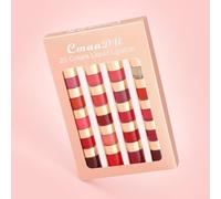 Lot de 4 rouges à lèvres en velours imperméable et durable - Texture lisse pour une utilisation toute la journée - Boîte de 4 gloss à lèvres de 5 ml - nuances polyvalentes pour diverses occasions