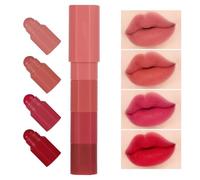 Lot de 4 rouges à lèvres pour femme - Brillant à lèvres hydratant pour femme - Longue durée - Mat - Imperméable