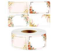 Lot de 4 rouleaux 250 étiquettes autocollantes vierges avec nom et date, for réfrigérateur, congélateur, stockage des aliments, 3 x 5 cm pour Pots(Color 3)