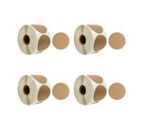 Lot de 4 rouleaux d'autocollants ronds - Étiquettes inscriptibles - Points ronds - Étiquettes autocollantes pour enveloppes de cartes à pâtisserie et mariage