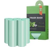 Lot de 4 rouleaux de 60 sacs poubelle de cuisine 100 % biodégradables et biodégradables avec certification