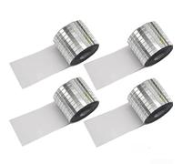 Lot de 4 rouleaux de bandes adhésives en verre pour miroir 4 cm x 1 m par rouleau pour projets de mosaïque de miroirs, bordures de miroir, garniture de dosseret et accents d'artisanat