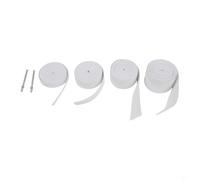 Lot de 4 rouleaux de bandes élastiques à coudre blanches pour confection de vêtements, ceintures et applications de tissus flexibles