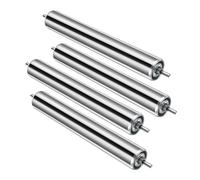Lot de 4 rouleaux de convoyeur de 25,4 à 101,6 cm de long, tubes en acier galvanisé pour entrepôt et essai, capacité de charge lourde