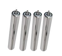 Lot de 4 rouleaux de convoyeur non motorisés - Tubes en acier galvanisé de 25 mm, 32 mm, 38 mm, 50 mm, 60 mm pour le traitement du bois, le tri logistique - et polyvalent