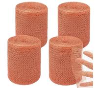 Lot de 4 rouleaux de cuivre antirouille pour lutter contre les rongeurs 12,7 x 83,8 cm pour sceller efficacement les joints de jardinage, prévention des parasites et protection contre l'ouverture de