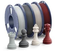 Lot de 4 rouleaux de filaments PLA multicolores de 250 g pour imprimante 3D, emballage individuel sous vide, bobine de 250 g, béton cendré + tempête d'ombre + vert forêt + rouge brique