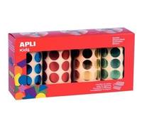 Lot de 4 rouleaux de gommettes rondes Ø20mm métal assorties G