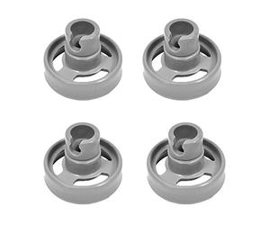 Lot de 4 rouleaux de panier inférieur de lave-vaisselle compatibles avec Hotpoint BCI45 BCI450 BFI62 BFI620, Candy 0120200345 49037409 49005659, Indesit C00094189 C00104638 C00056347 35 mm