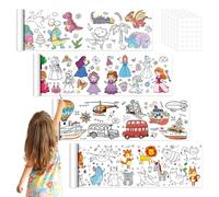 Lot de 4 rouleaux de papier à colorier - 30 x 300 cm - Pour enfants - Découpables - Pour le dessin et le dessin