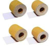 Lot de 4 rouleaux de papier abrasif de 4,6 m chacun Grain 80 à 320 pour le travail du bois, la réparation automobile et les tâches d'amélioration de la maison