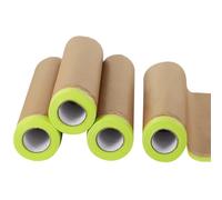 Lot de 4 rouleaux de papier de masquage pré-collé, 45 cm x 49,2 m, rouleau de papier de protection pour peinture, idéal pour voitures, murs, cadres de porte, etc