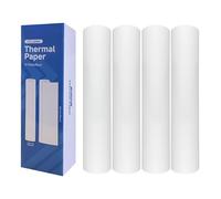 Lot de 4 rouleaux de papier d'impression thermique - Lettre américaine - 21,6 x 27,9 cm - Sans encre - Multifonction - Compatible avec imprimante thermique portable Letter