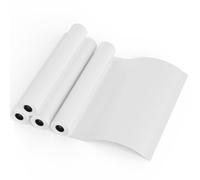 Lot de 4 rouleaux de papier pour traceur 610 mm x 50 m, 80 g/m², rouleau universel jet d'encre pour dessins CAO, plans d'ingénierie, cartes SIG/conceptions architecturales