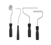 Lot de 4 rouleaux de plastification robustes en fibre de verre pour niveler les revêtements en résine et améliorer les matériaux composites