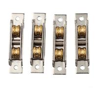 Lot de 4 rouleaux de porte coulissante en acier inoxydable avec roulement à billes en cuivre pour remplacement de portes de terrasse, portes coulissantes en verre et portes moustiquaires (B)