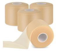 Lot de 4 rouleaux de ruban adhésif en mousse pour le sport, le baseball, le poignet, l'athlétique, pré-enveloppant, respirant, pour poignet, chevilles