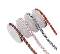 Lot de 4 rouleaux de ruban gros-grain pour ballons de football, baseball, emballage cadeau, 9,1 m x 1 cm