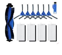 Lot de 4 rouleaux principaux de filtre HEPA de rechange et brosses rotatives compatibles avec les aspirateurs robotiques Cybovac E20 30 31